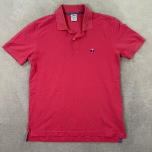 Brooks Brothers 1818 Performance Polo Shirt Mens Medium Slim Fit Pink Cotton EUC